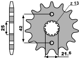 PBR gear wheel 582 16 18NC (91-95, JTF512.16)